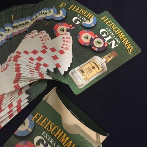 VTG 1992 Fleischmann's Extra Dry Gin Playing Deck Cards Poker Size Sealed - Picture 3 of 9